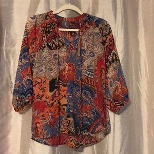 Light weight, multicolored, blouse